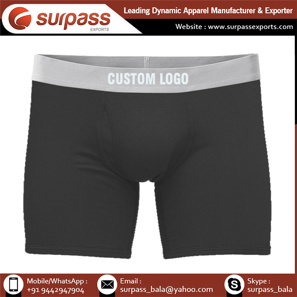 Мужские трусы-боксеры из органического хлопка с индивидуальным дизайном