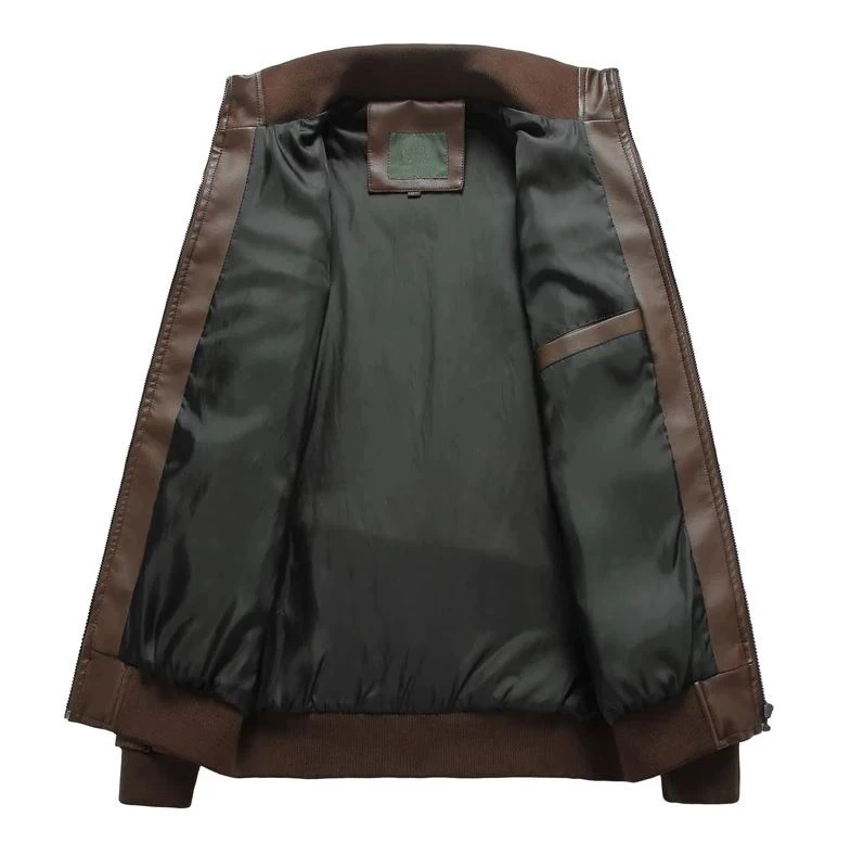 Мужская кожаная куртка Rexion Черная байкерская для мотоциклистов и автогонок модель 2021 года