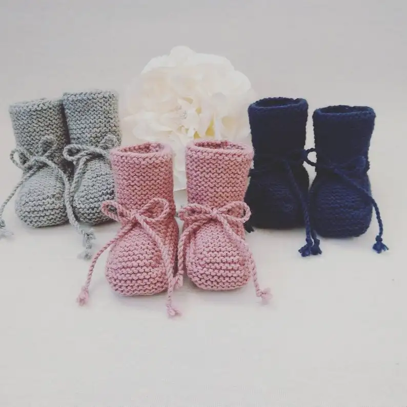  Детские пинетки Y-F Alpaca для новорожденных детские в подарок на праздник вязаная детская одежда
