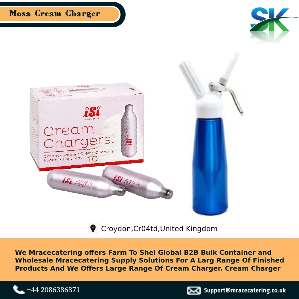 Best Manufacturing of Brand Mosa cream charger