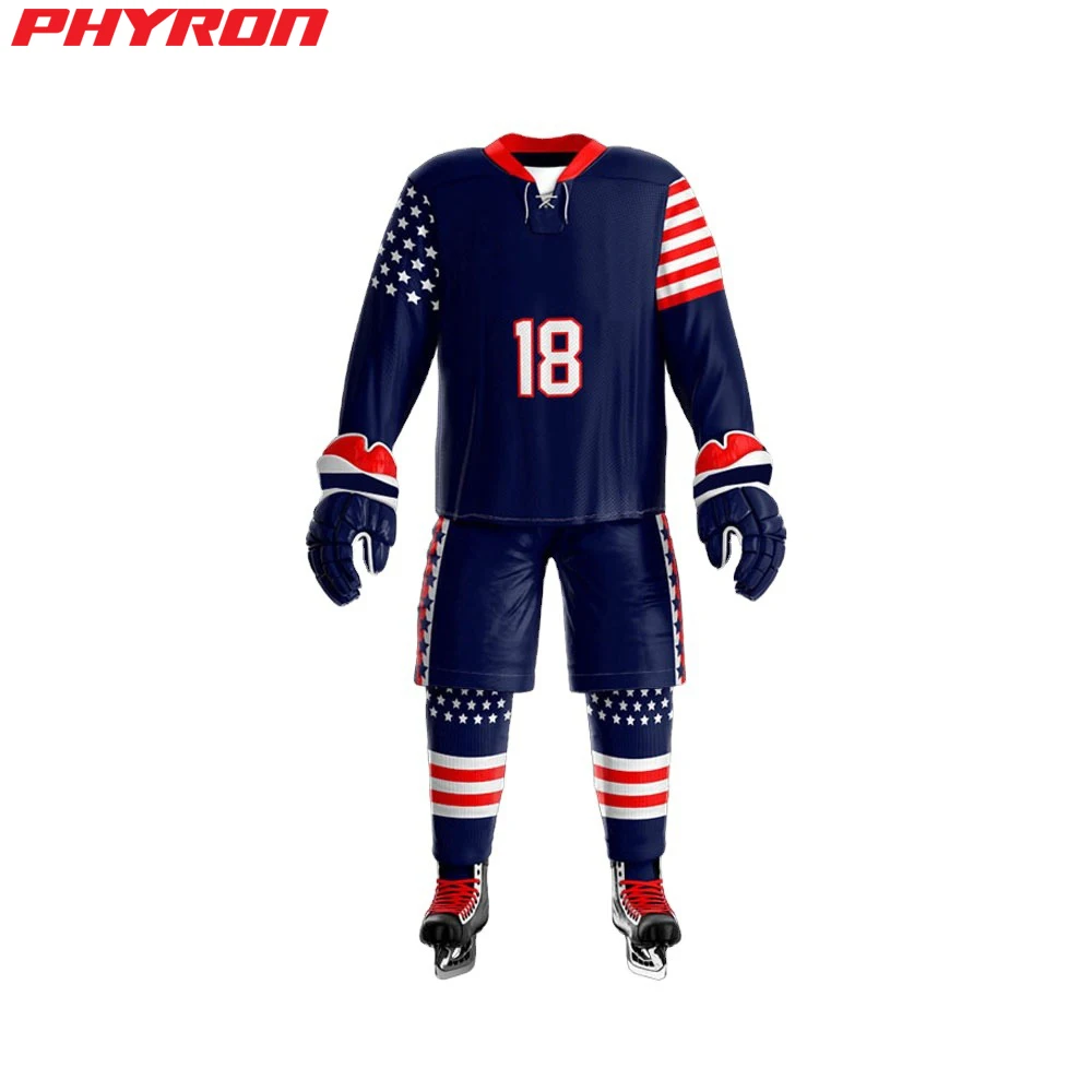2021 new ice hockey uniform ice hockey training uniform supports customized number logo ice hockey uniform