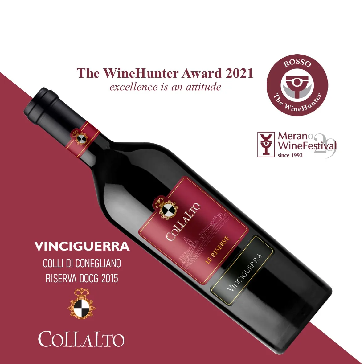 Сделано в Италии VINCIGUERRA COLLI DI CONEGLIANO красный DOCG 2015 запава 75 CL для