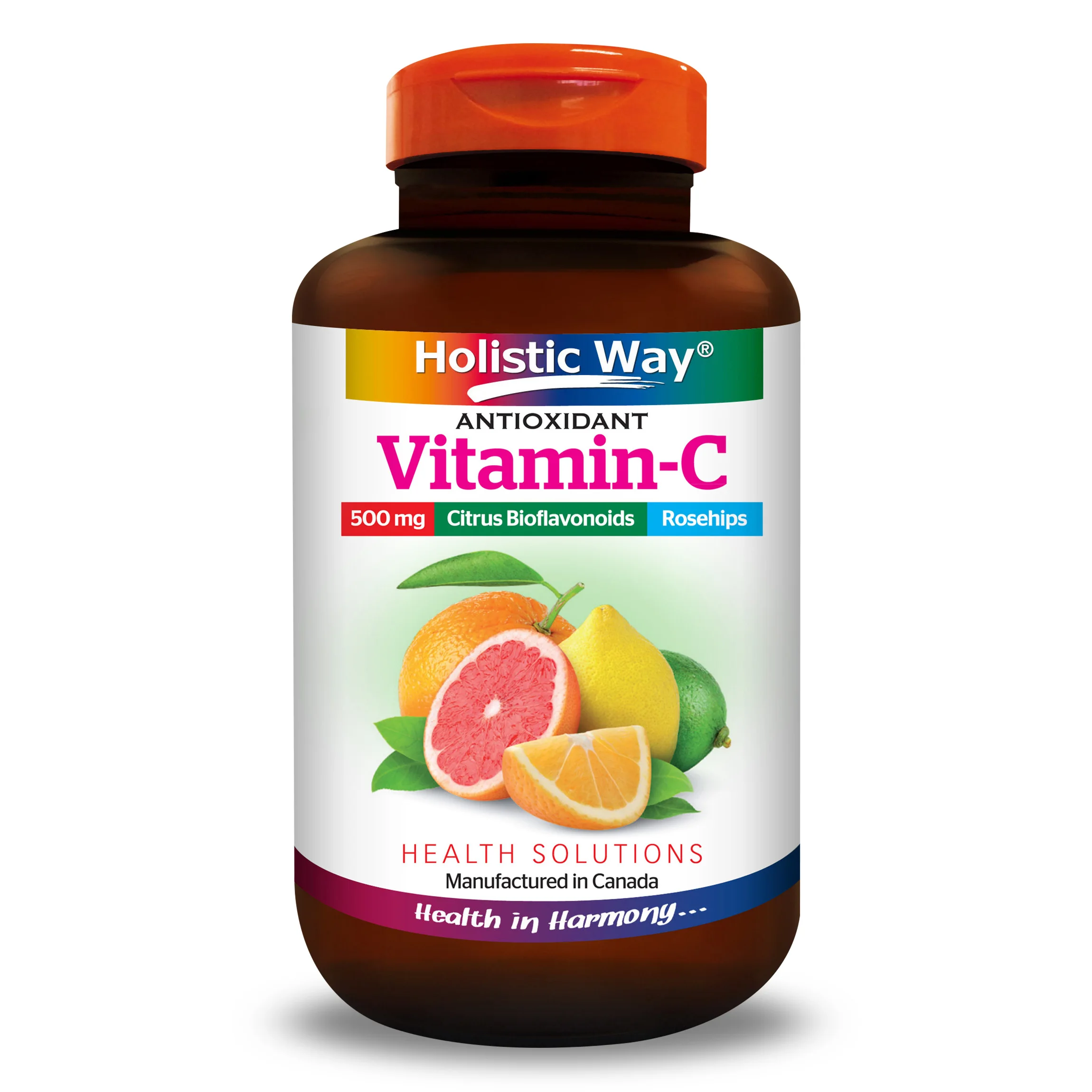 Antioxidant Chewable Healthcare Supplement Skin Care Vitamin-C 500mg With 100 Caplets Holistic Way from New Zealand