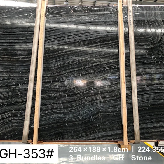 hot sell cheap beautiful  polished natural  black marble tile for wall