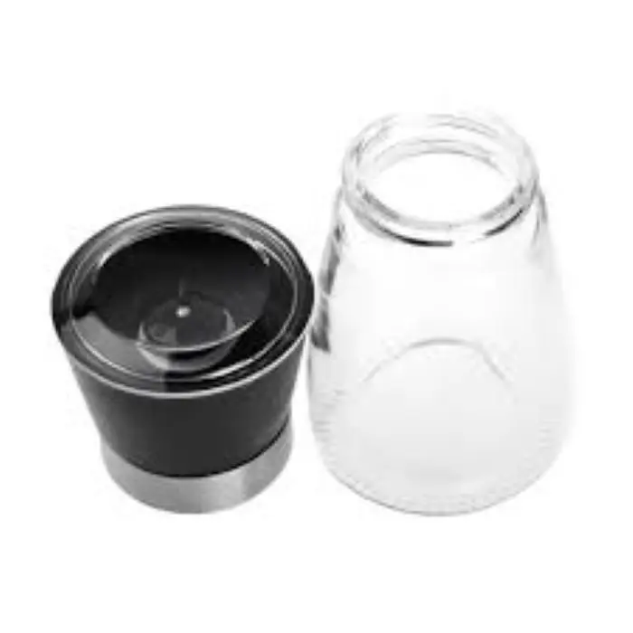 Stainless Steel Salt and Pepper Grinder Spice Mill with Glass Body