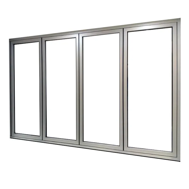 Folding Door With Glass Panel Hurricane-Proof Aluminum Tempered Folding Door System Aluminum With Folding Door Pvs