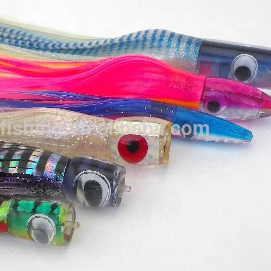 OEM Private Label Resin head octopus skirts trolling fishing lure factory wholesale big game fishing tackle Weiyu