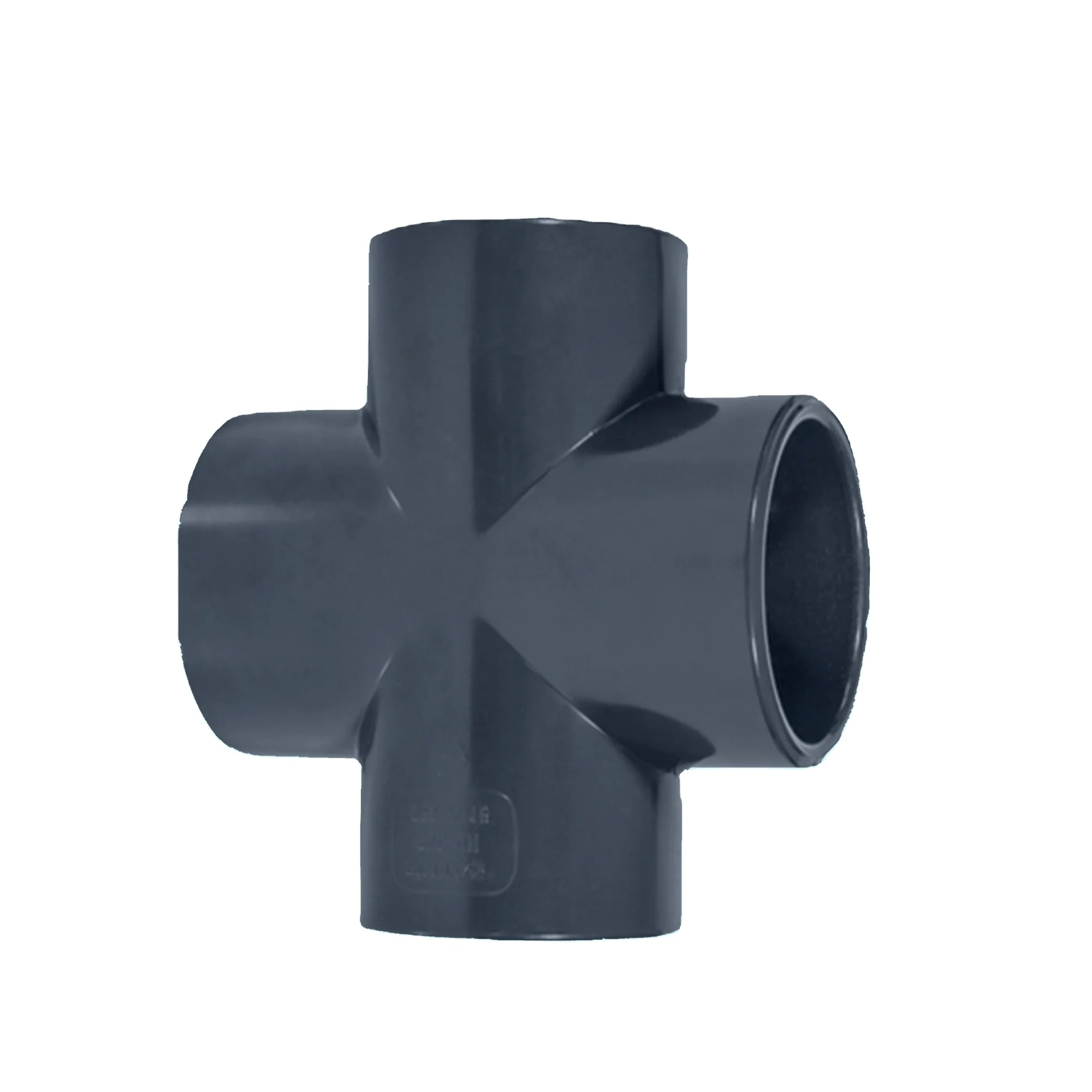 DN125 Upvc Cross Fitting  Pipes Dark Gray  Pn16  water supply pipes  ISO  OEM  water systems  water supply  free sample