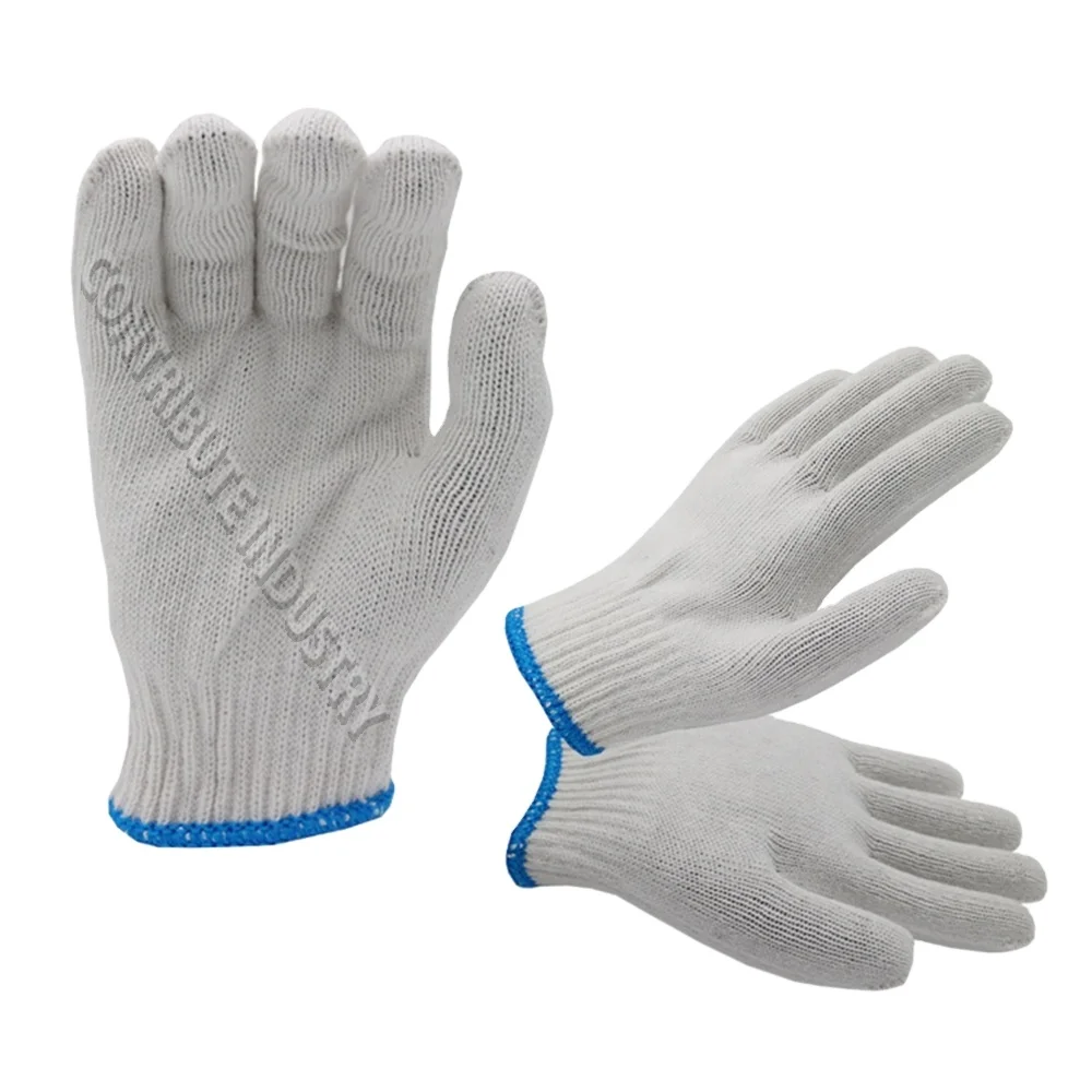glove with interlock or cotton liner nitrile gloves