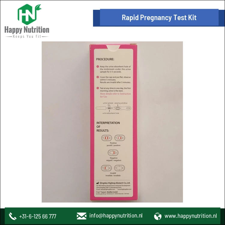  Быстрое и простое в считывании устройство для быстрого Домашнего Тестирования на беременность HCG