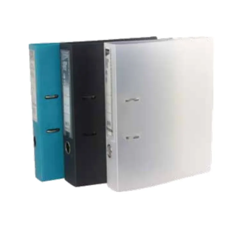 White A4 80 mm spine Pack 3 Plastic Lever Arch File