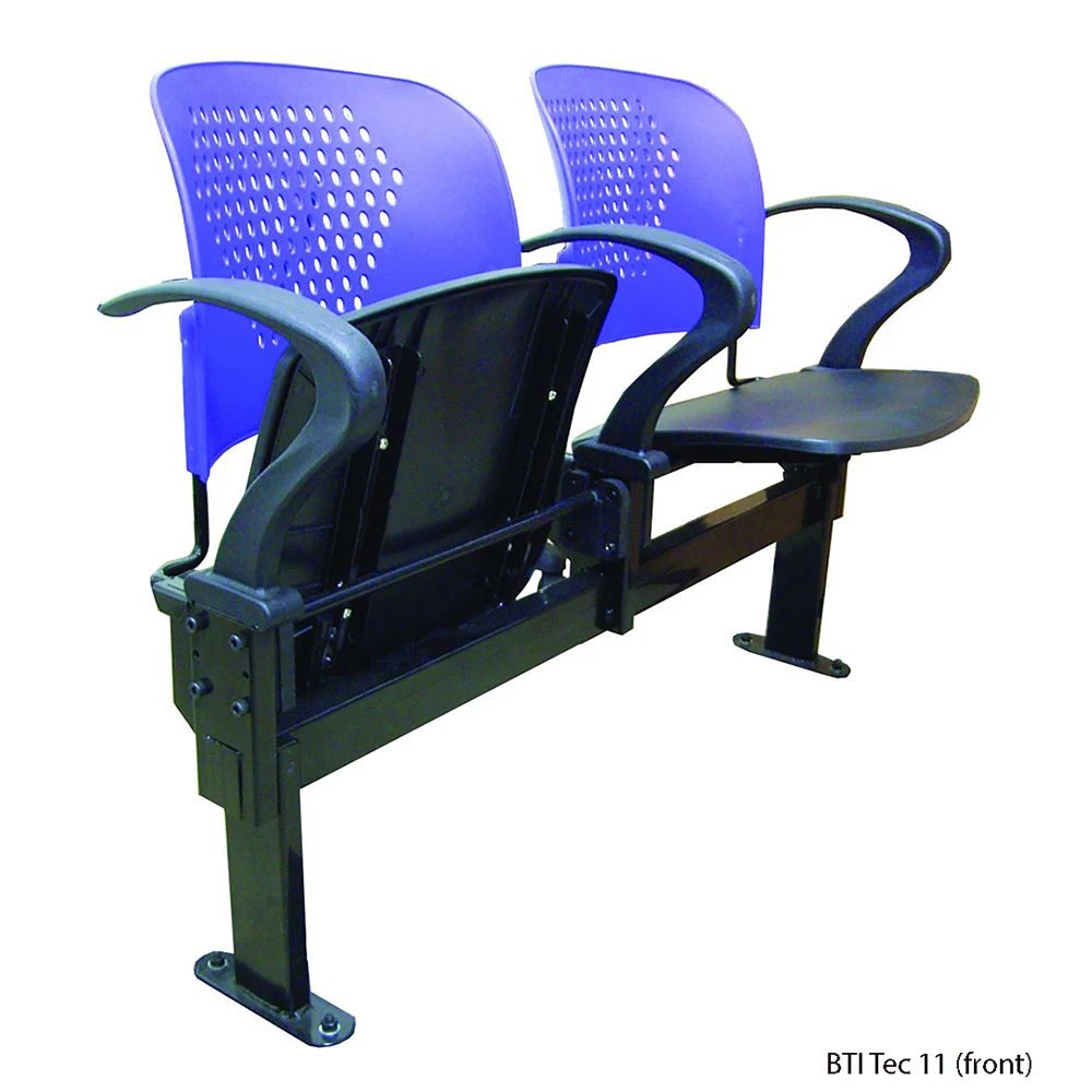  Lecture Stadium Auditorium Chair TEC 11 B Long Lasting Solid Strong Moulded Metal Pedestal Polypropylene Writing