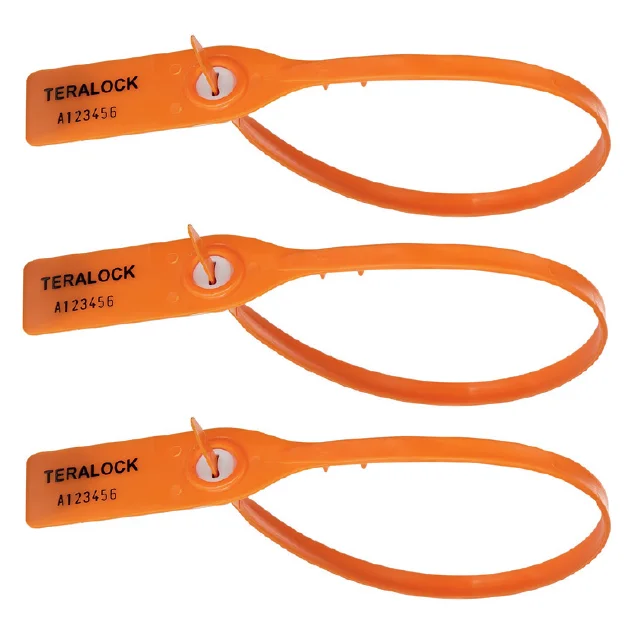 Strong security seals with welded locking mechanism and smooth strap ensuring friendly usability TeraLock