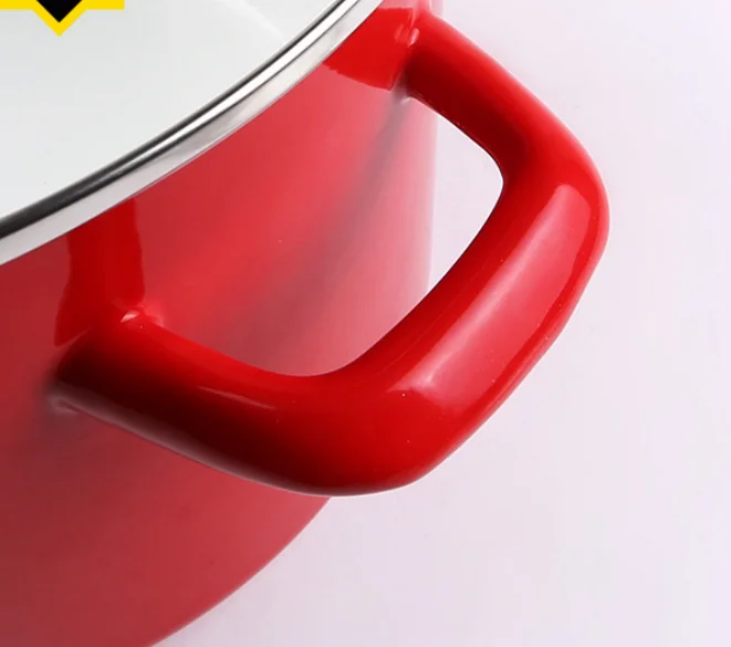 
Modern Japanese Thick Enamel pot Portable travel camping pot clay pot with lid 