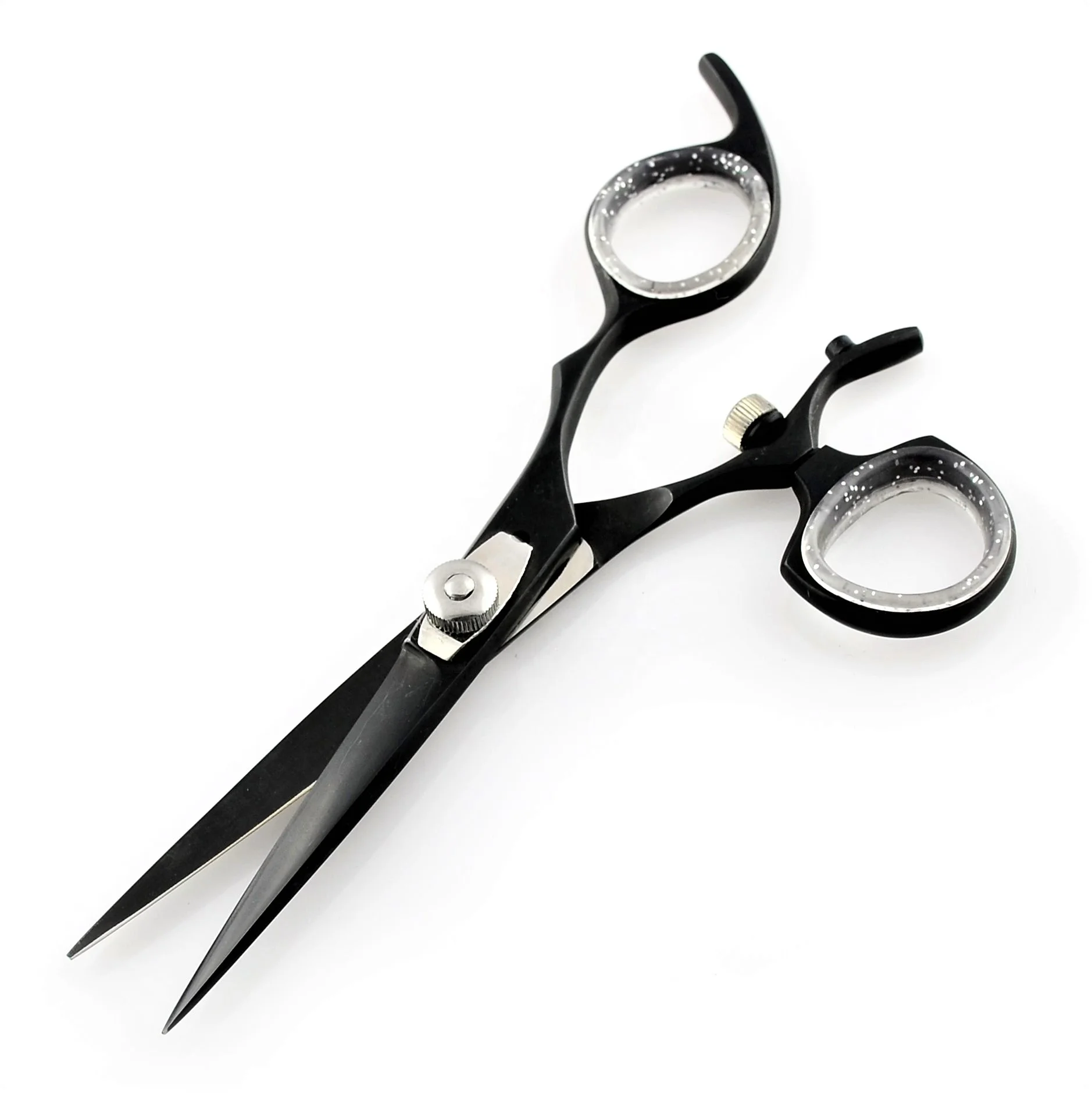 Handmade Professional Hair Cutting Barber Scissor Stainless Steel Razor Edge Hairdressing Shears Movable Ring Black Color Coated