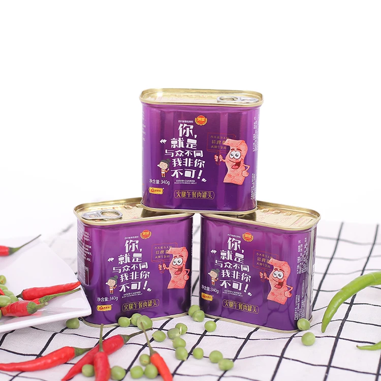 Free sample Easy Open Lid custom ham canned pork luncheon meat canned