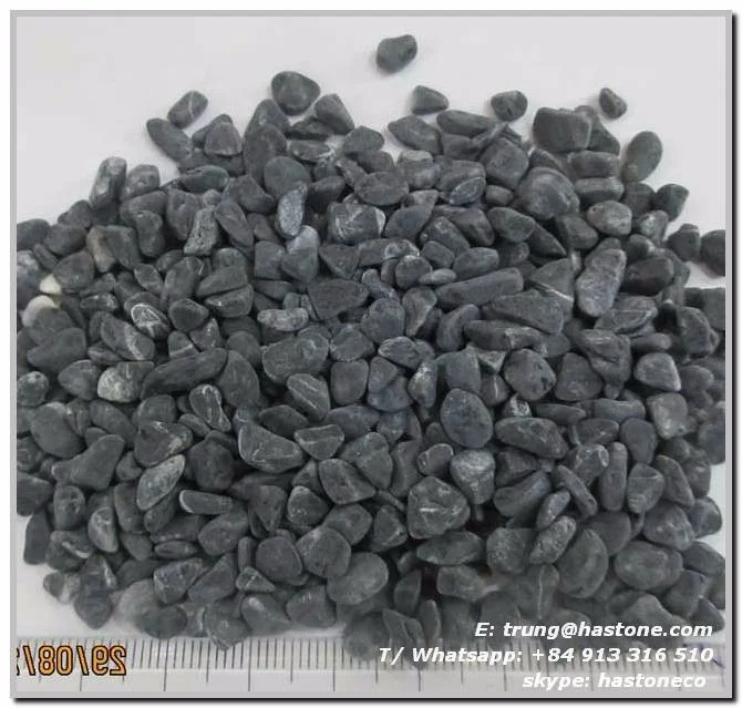 Black tumbled pebble