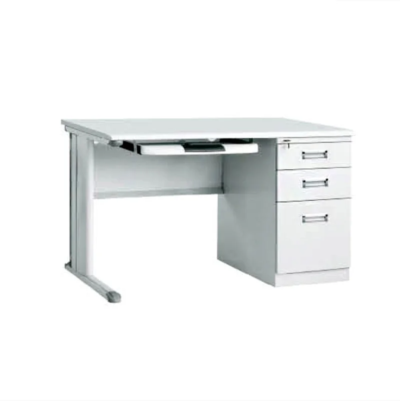 Дизайнерский удобный Профессиональный Современный Офисный Компьютерный стол из металла и стали офисный с тремя ящиками