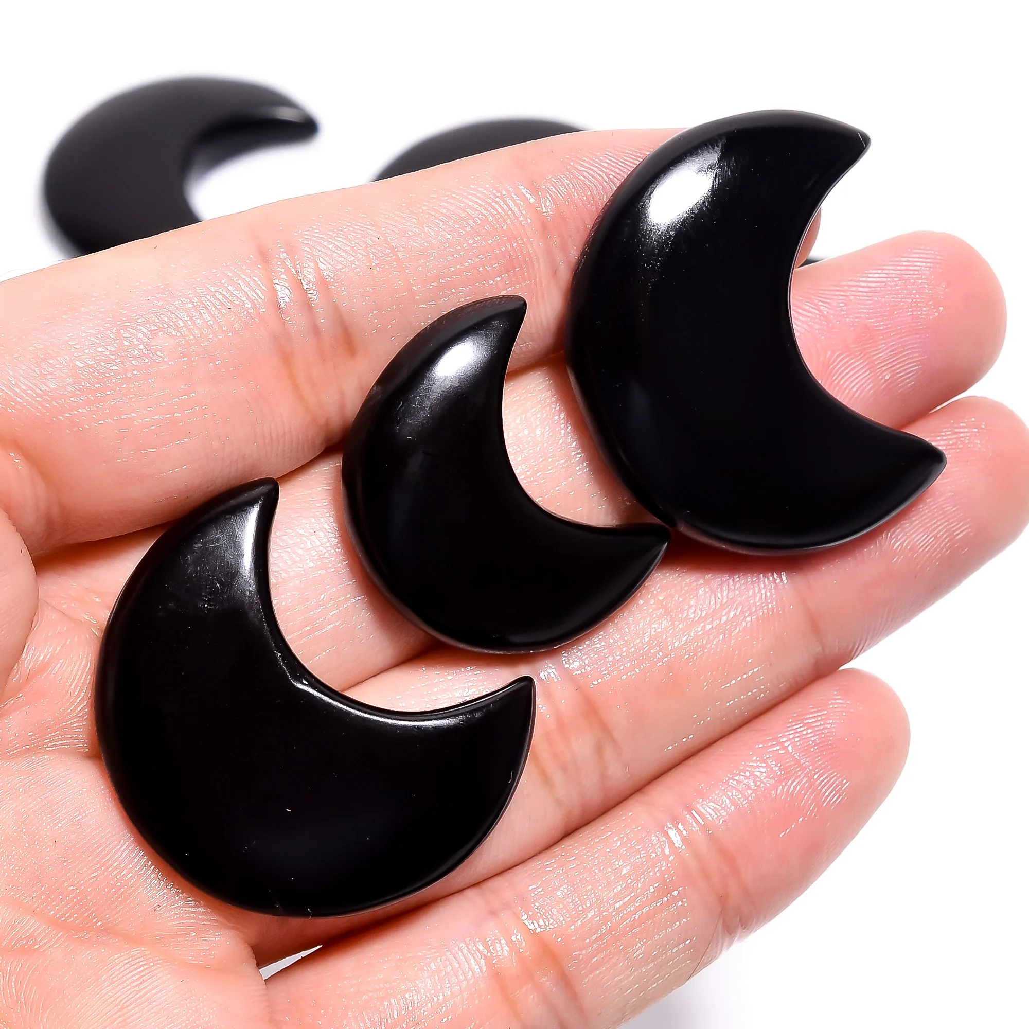 Высококачественный натуральный оникс в форме Луны