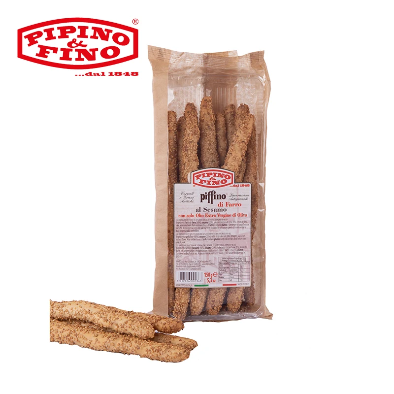 Высококачественные макетные палочки Piffino ручной работы, Сделано в Италии, С Кунжутом в экстра-натуральном масле, 150 г, готовые к отправке