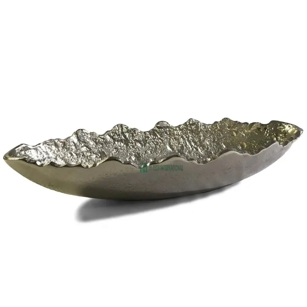 Table Top Oval Decorative Snack Platters - Metal - Polished - Silver - Manufacturer - High Quality - Bulk - Serving Dish Plates