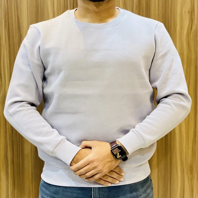 
100% Cotton Fleece PLAIN Fancy SWEATSHIRT (WARM) FOR MEN IN HEAVY GSM WITH PROPER FINISHING 