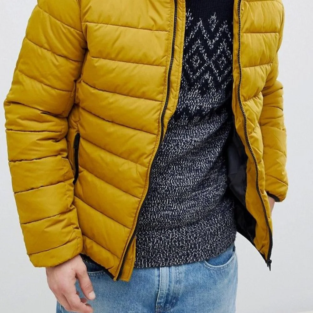 Winter Men Hooded Cotton Padded Puffer Jacket Wholesale Plus Size Men Windproof Fashion Bubble Jacket