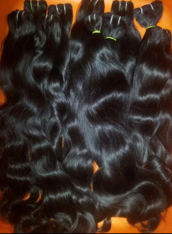 Temple Raw Hair Unprocessed Human Natural Hair Extensions Strong Weft Very Thick And Healthy Ends At Wholesale Factory Price