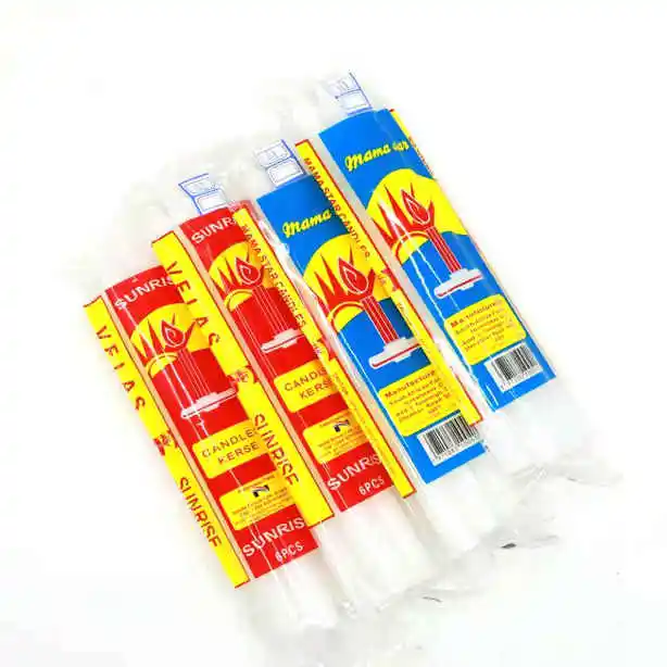 400g white household fluted candle