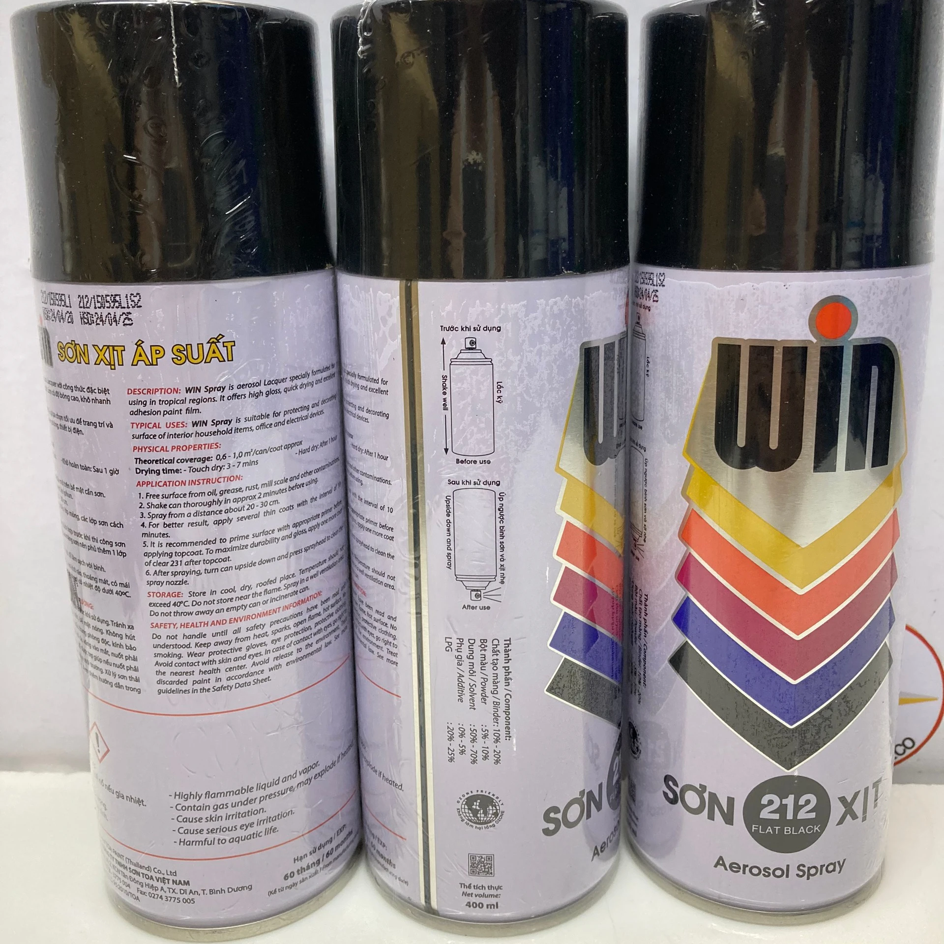 
Aerosol Spray Paint beautiful colors, Good adhesion, quick drying 5-8 Minutes for Dry Surface (Win 400 ML) 