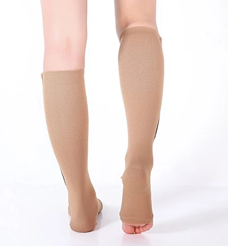 Compression calf socks 15-20mmhg for women wholesale custom cycling socks zipper compression socks
