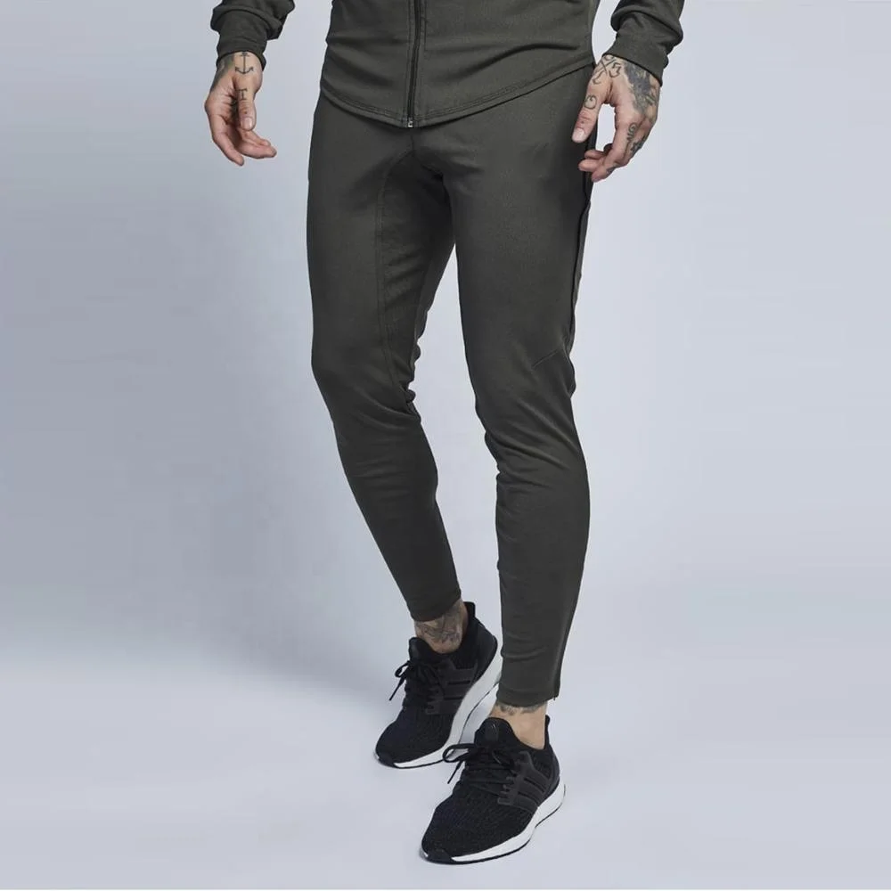 
fashion mens sweat pants slim joggers wholesale zipped cuffs zip side pockets mens joggers 