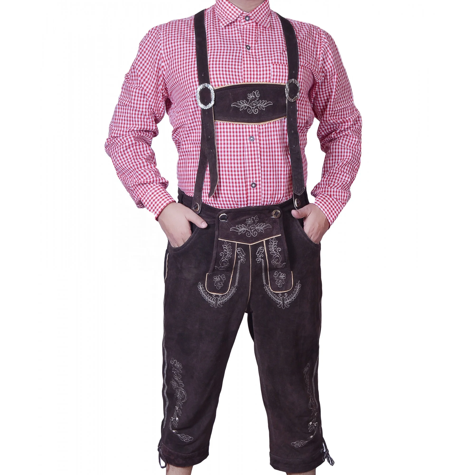 2022 Boys Oktoberfest Lederhosen Traditional German Style Lederhose Quality Deer Leather Shorts for Boys Dancing Music Party