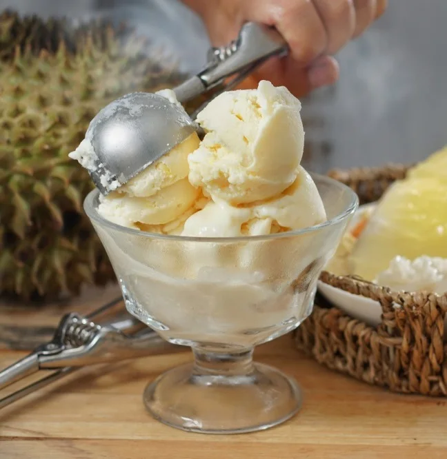 100% питательный кремовый слегка сладкий вкус мороженое оригинальный дуриан с отличительным ароматом