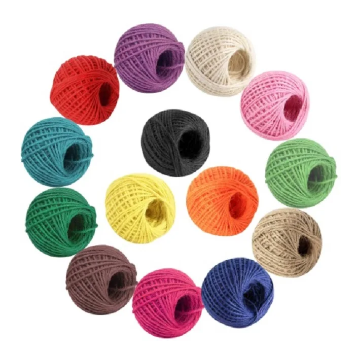 High Quality Wholesale Price Export Oriented 100% Natural Jute Colorful Yarn Manufacturer from Bangladesh