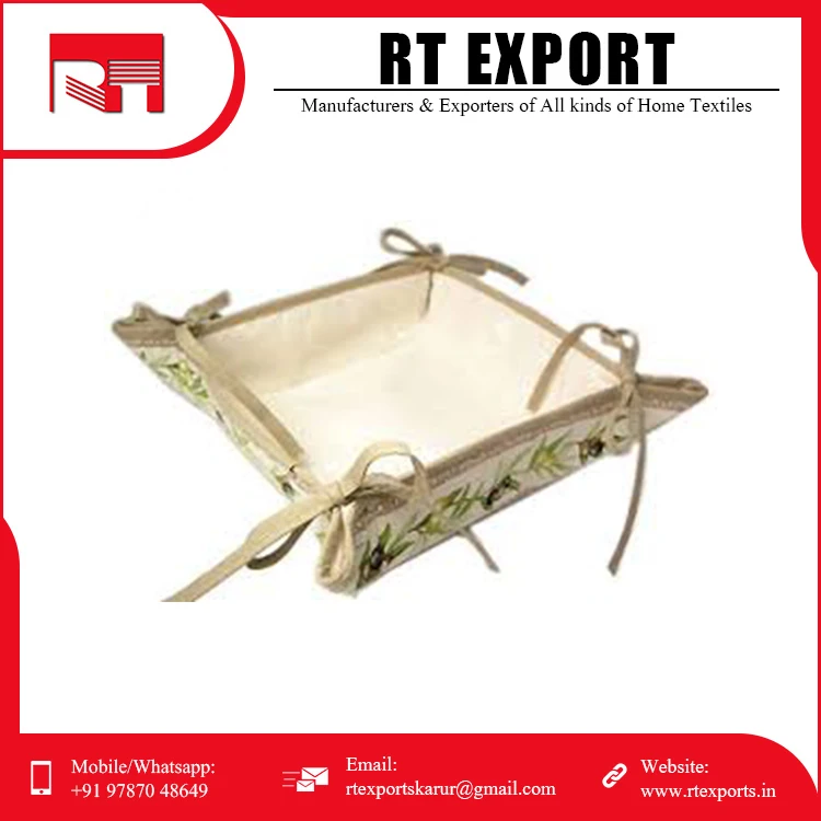 2021 Wholesale Bread Basket 100% Pure Cotton Best Quality Bread Basket Available in Manufacturer Price .