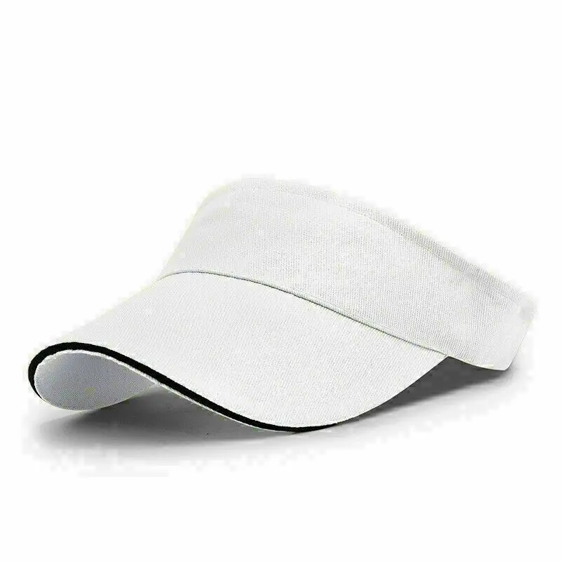 Custom Unisex Hat Vizor Sun Visor Adjustable Sports Tennis Golf Headband Cap Unisex