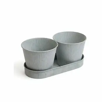 Yellow Herb Pot Set Home & Garden Decorative Planter Best Design Flower Plant Holder Metal Planter Indoor Outdoor Window Box