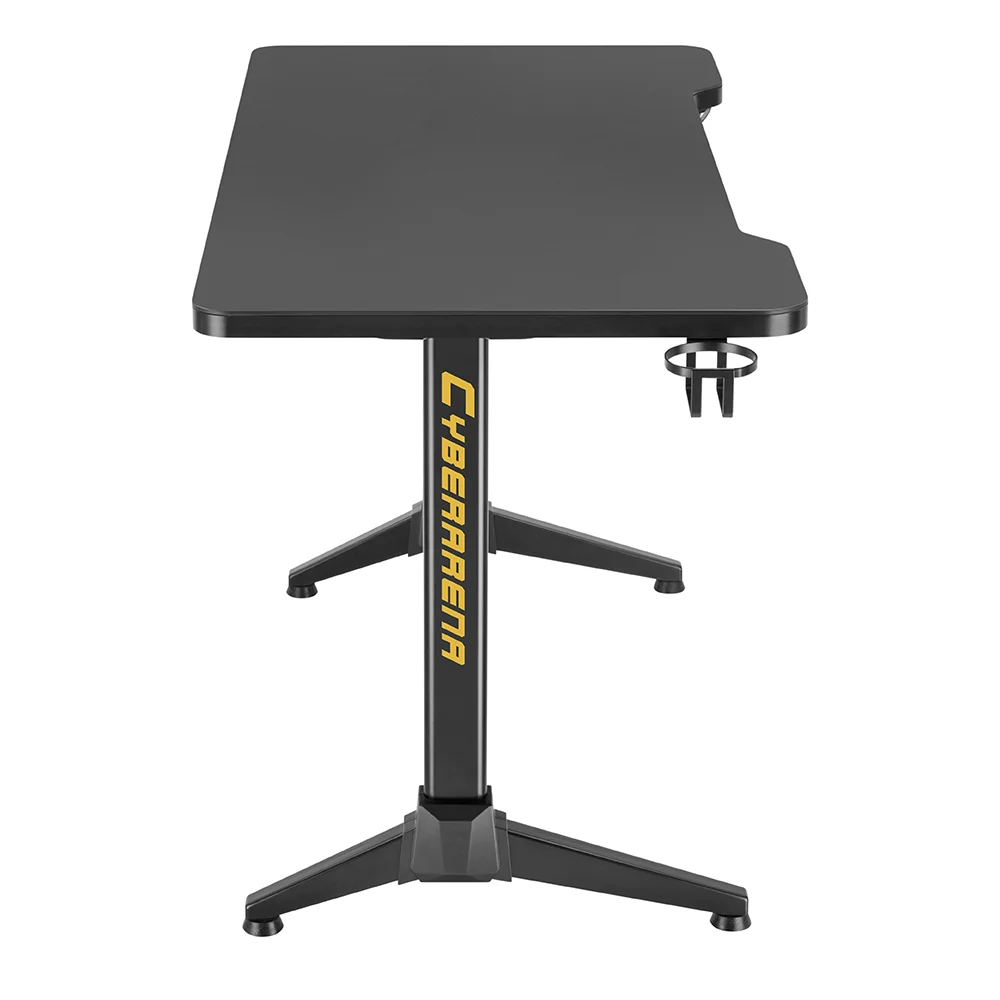 BLD01-147 современный стеклянный компьютерный стол RGB черный игровой со светодиодным игровым столом для ПК