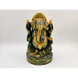Green Aventurine Painting Ganesh Modern Art Indian India famous god lord Ganesh  painting in bulk quantity for wholesale