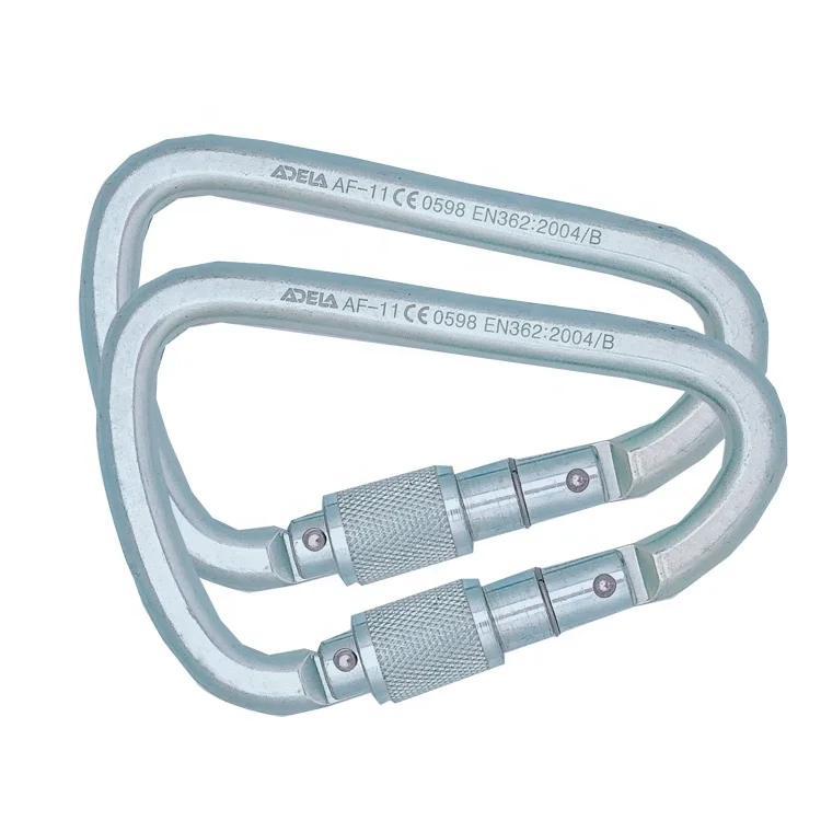 ADELA 35kN Snap Hook Carabiner Clip Industrial Alloy Titanium Zinc Aluminum Steel Connecting Link for Vehicles