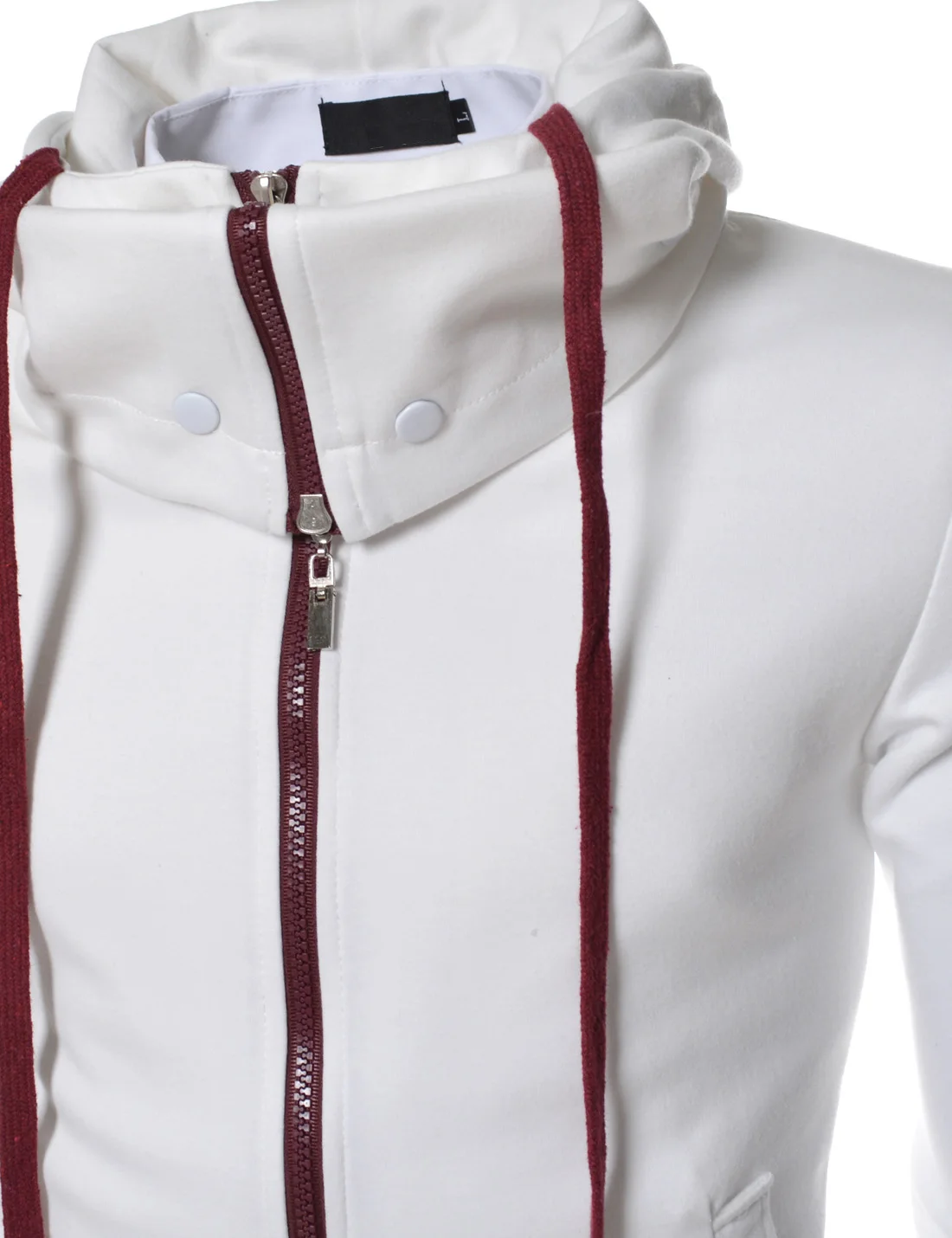 Толстовки с капюшоном индивидуальный дизайн многоцветная Высококачественная куртка воротником-хомутом и двойной молнией мужские толстовки