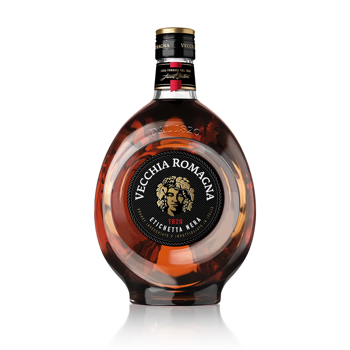 Premium line Italian Brandy Vecchia Romagna Etichetta Nera Bottle of 100 cl