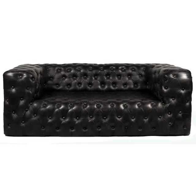 Comfortable chesterfield couch designs vintage leather tufted Love-seats sofa