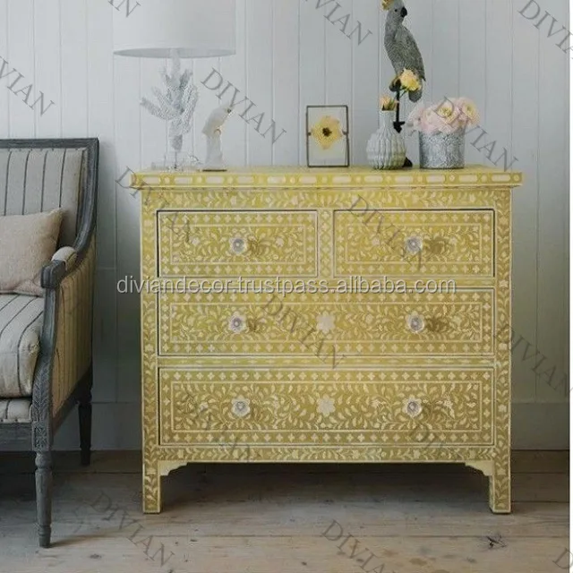 Home Chest Of Drawers Living Room Bone Inlay Furniture Best Quality Living Room Cabinet Wholesale Customized Chest For Home Deco