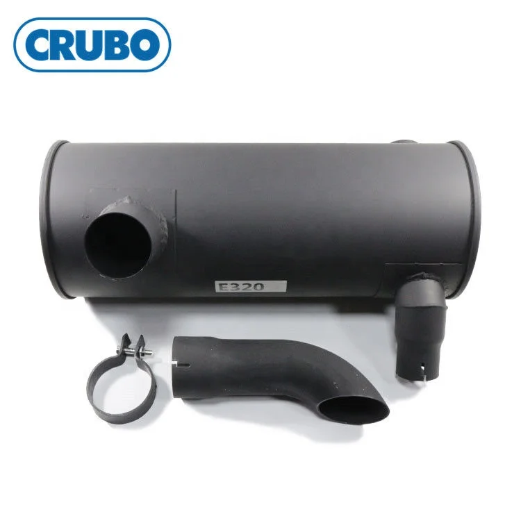 Professional E110 E120B E180 E200B E320C engine /exhaust muffler pipe FOR EXCAVATOR
