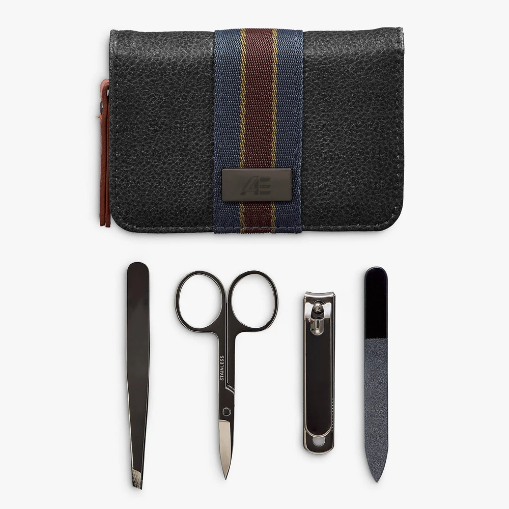 ODM OEM Manicure Set Pedicure Kit Nail Clipper Set 4pcs Professional Men Grooming Kit Stainless Steel Portable Travel 2024