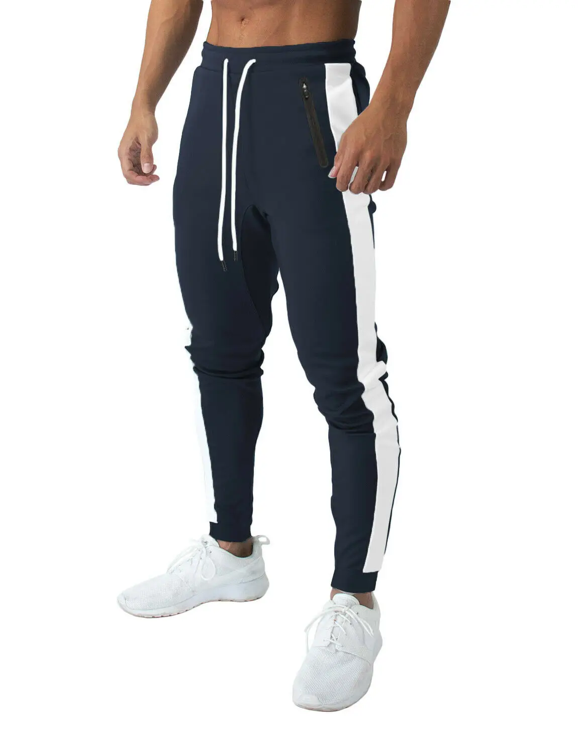 Custom Running Sport Pants Gym Workout Trousers w/Zipper Cargo Pocket