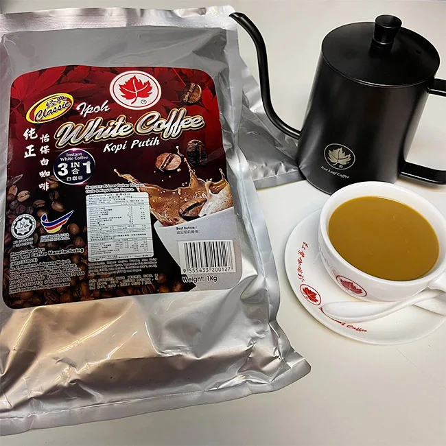 Premium Quality 3 in 1 Classic Instant Premix White Coffee with 2 Years Shelf Life Premix Soluble Beverage Convenient Pack