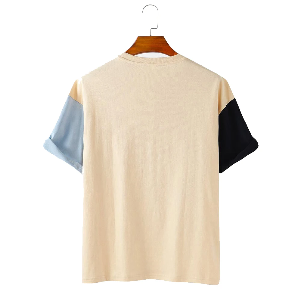 Oversized Multi-Colour Cotton Tshirt for Boys Girls Men Women and Toddlers Plain Summer Autumn Tops with Chest Coin Pocket